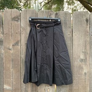 Black Calf Skirt
